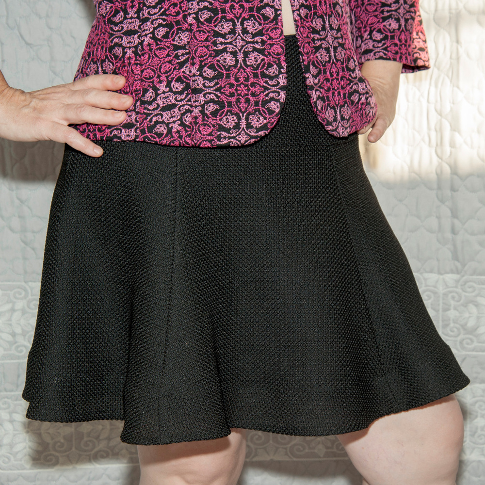 Nanette Lepore Black Skater Skirt